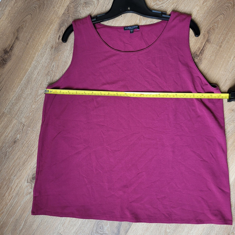 NWOT Eileen Fisher Women's Rayon Lycra Purple Tank Top Sleevless Size 1X - Picture 5 of 8